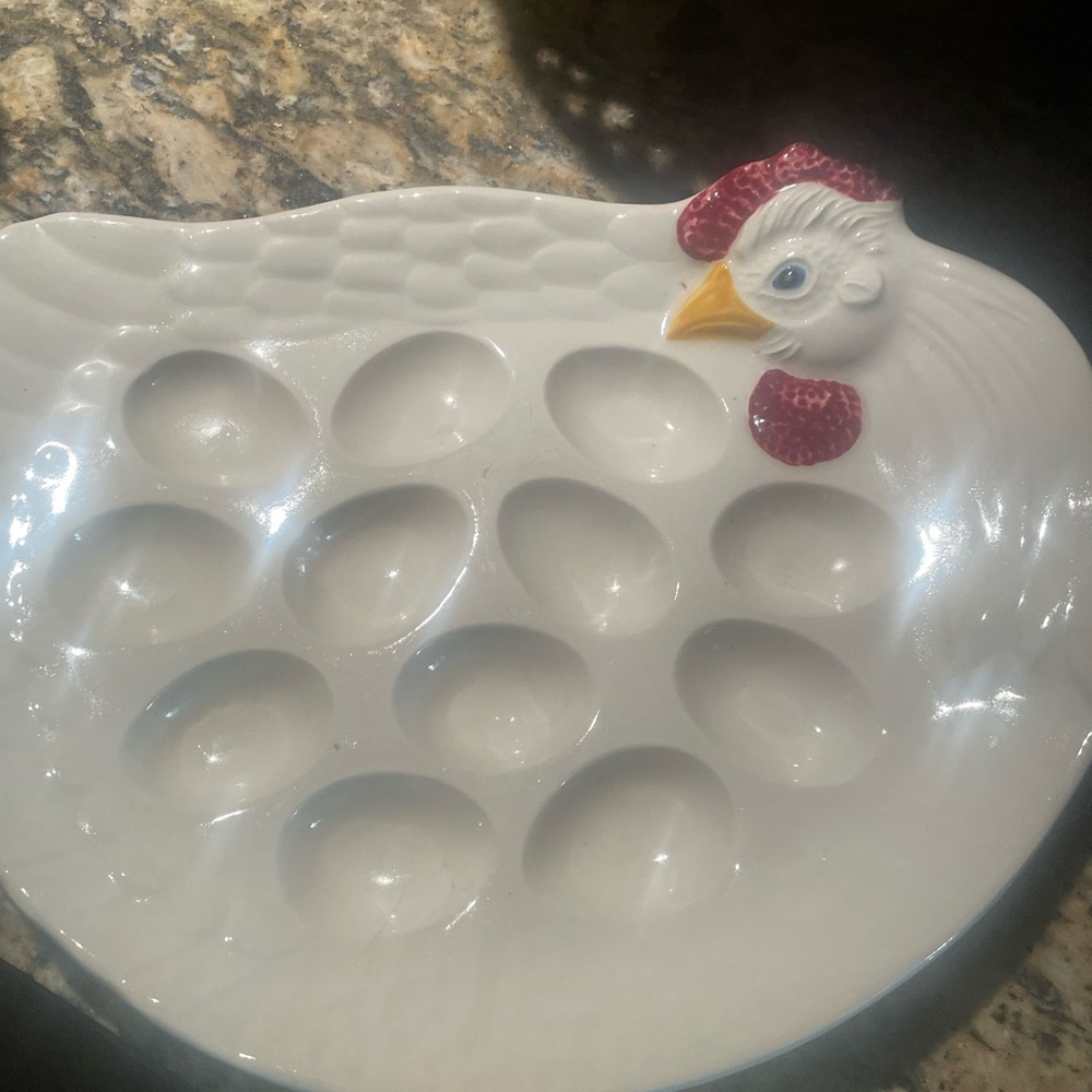 Vint Treasure Craft Deviled Egg Plattet